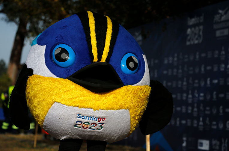 The mascot of the games, the Santiago 2023 Pan American Games